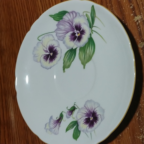 1950's antique pansy Shelley cup and saucer. - Picture 3 of 6